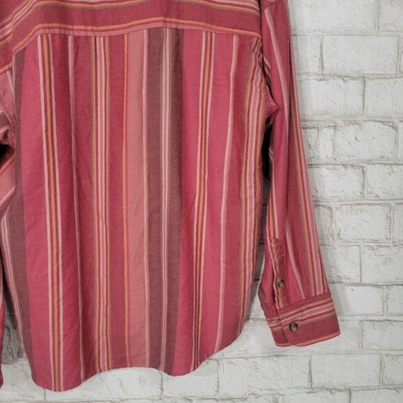 American Eagle Outfitters Red Striped Button Down Shirt - Picture 11 of 12